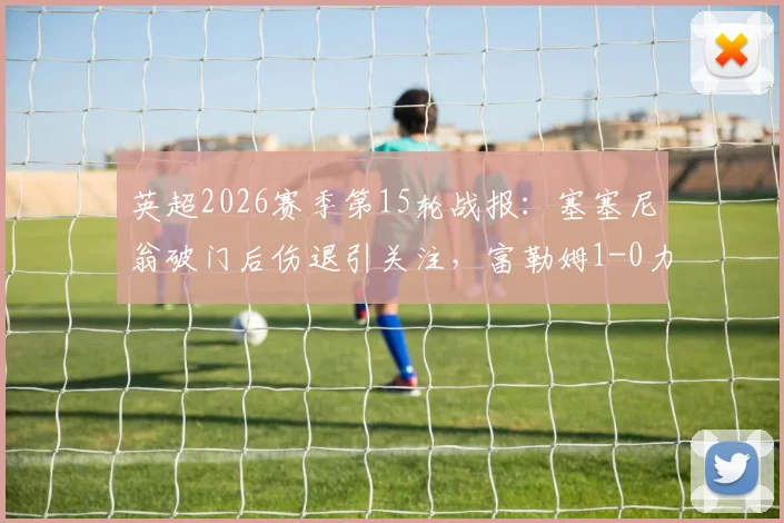 英超2026赛季第15轮战报：塞塞尼翁破门后伤退引关注，富勒姆1-0力克阿斯顿维拉，附全场进球视频回放与战术解析
